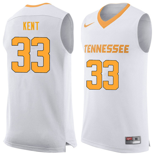 Men #33 Zach Kent Tennessee Volunteers College Basketball Jerseys Sale-White